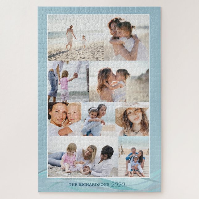Puzzle Ocean Beach Thème Famille Photo Mémoire Collage Gr (Vertical)