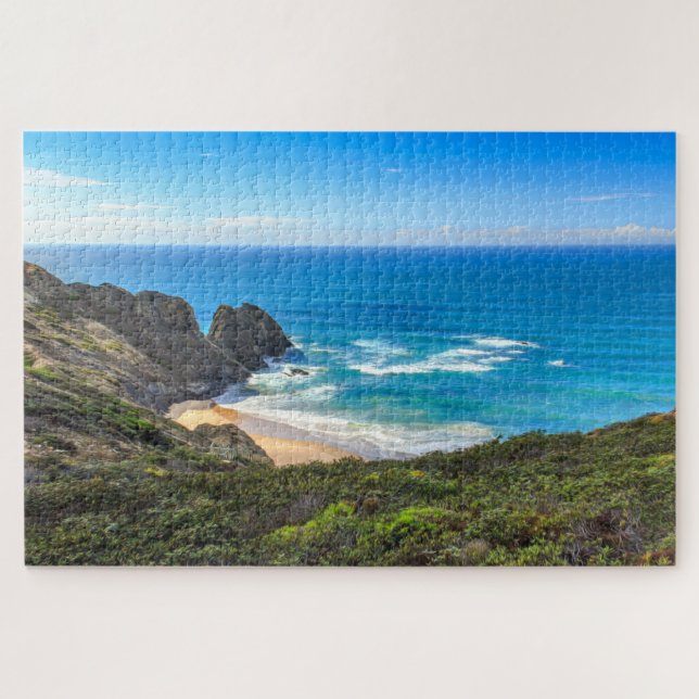 Puzzle Ocean Beach Turquoise Water Portugal Peinture (Horizontal)