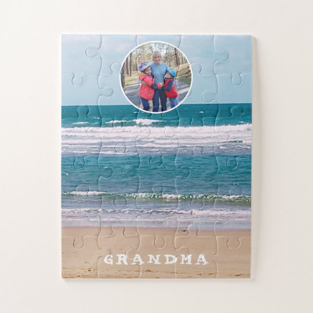 Puzzle Ocean Waves Grandma Photo Dementia 30 pièce (Vertical)
