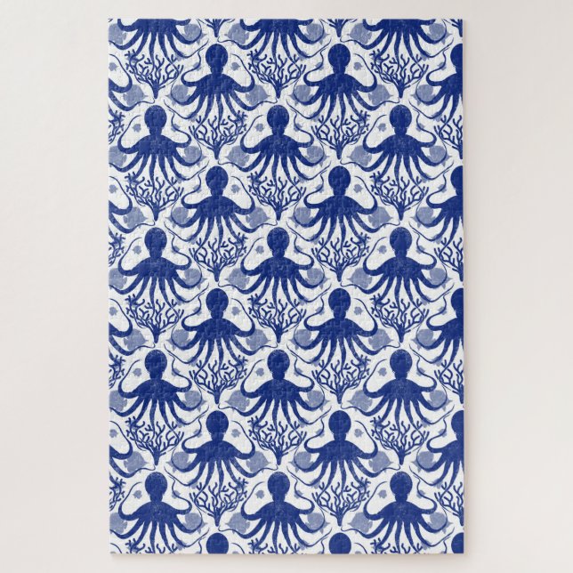 Puzzle Octopus (arrière - plan léger) difficile (Vertical)