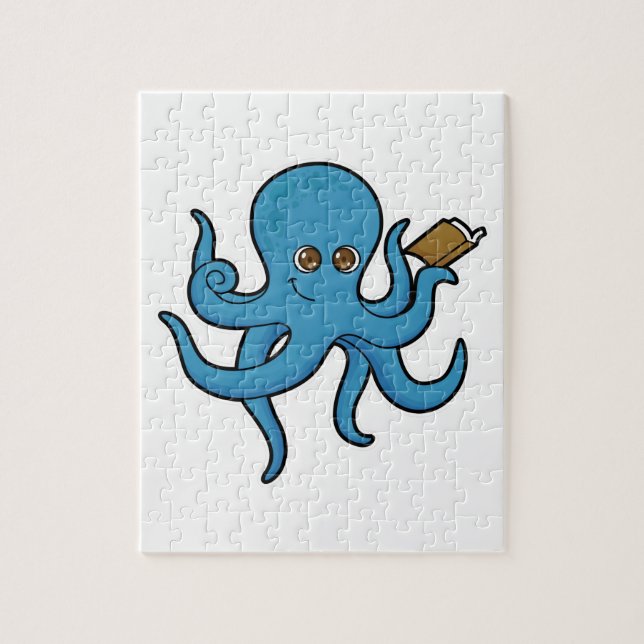 Puzzle Octopus avec livre (Vertical)