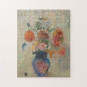 PUZZLE: Odilon Redon Blumen in blauer Vase Fein A