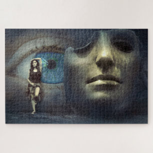 Puzzle Oeil d'Imaginaire et masque avec les femmes