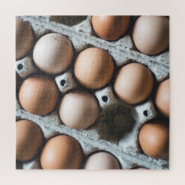 Puzzle OEufs de poulet frais de ferme en carton (Vertical)