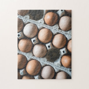 Puzzle OEufs de poulet frais en carton au marché