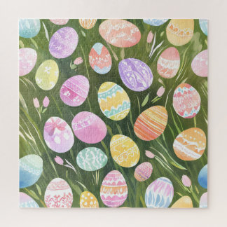 Puzzle OEufs Pastel de Pâques | Belle aquarelle de printe