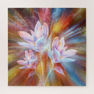 Puzzle Œuvre d'art de fleurs modernes abstraites