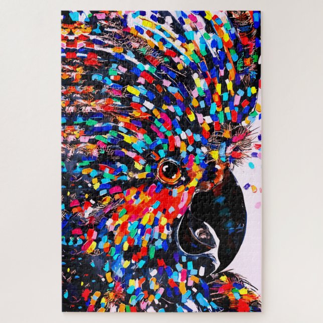 Puzzle Œuvre d'art murale d'oiseau tropical vibrant dans  (Vertical)
