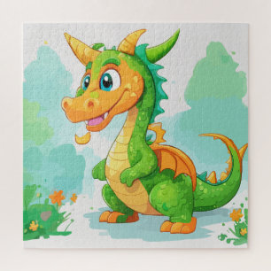 Puzzle Œuvre d'art verte dragon