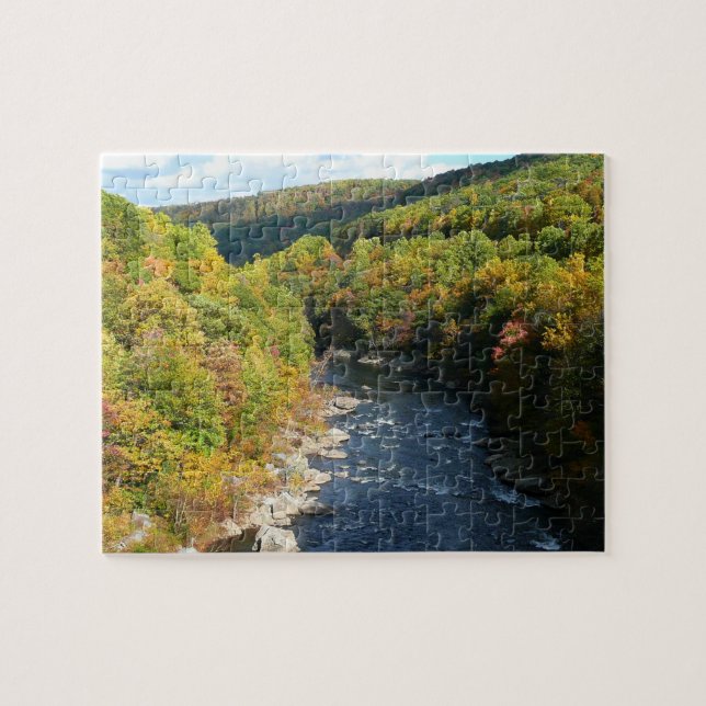 Puzzle Ohiopyle River à l'automne I Pennsylvanie Automne (Horizontal)