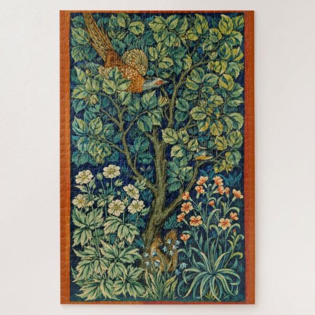 Puzzle Oiseau de faisan dans un arbre (par William Morris (Vertical)