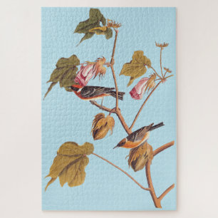 Puzzle Oiseau de Paruline à poitrine d'Audubon sur Plante