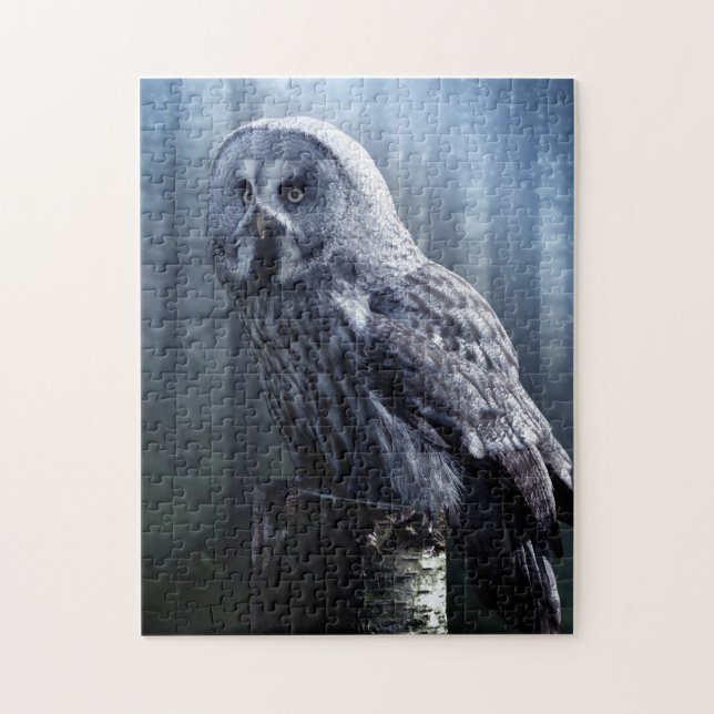 Puzzle Oiseau d'hibou Forêt forestière Nature (Vertical)