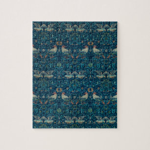 Puzzle Oiseau par William Morris, textile artistique vint