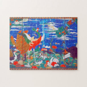 Puzzle Oiseaux, animaux et Plantes floraux (à gauche) Ja