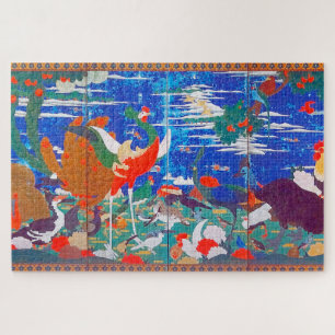 Puzzle Oiseaux, animaux et Plantes floraux (à gauche) Ja