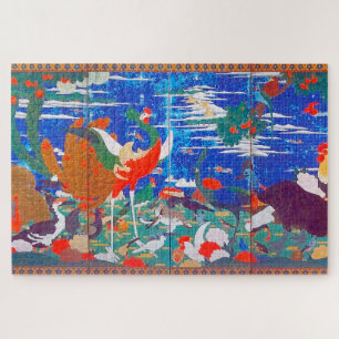Puzzle Oiseaux, animaux et Plantes floraux (à gauche) Jak