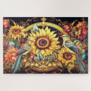 Puzzle Oiseaux et Tournesols