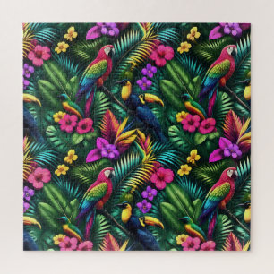 Puzzle Oiseaux Tropicaux Rêves de Jungle Motif de Surface