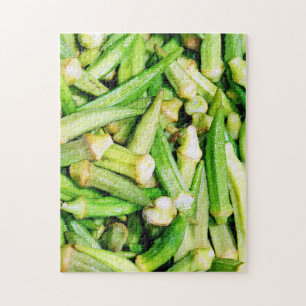 Puzzle okra légumes verts énigme