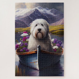 Puzzle Old English Sheepdog sur Paddle : Une aventure Pit