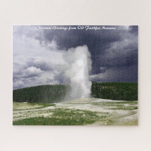 Puzzle Old Faithful Montana.Joyeux Noël