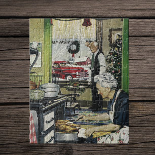 Puzzle Old Fashioned Vintage Home Kitchen Christmas