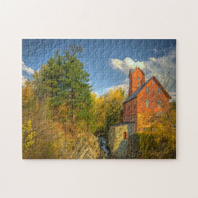 Puzzle Old Mill dans le Vermont. (Horizontal)