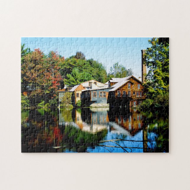 Puzzle Old Mill New Hampshire. (Horizontal)