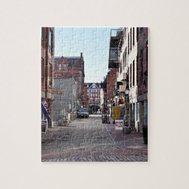 Puzzle Old Port Portland ME Maine rue Cobblestone (Vertical)