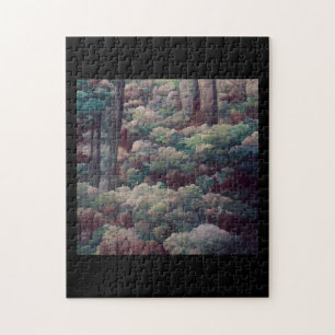 Puzzle Ombre bois vert et marron