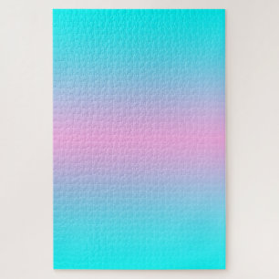 Puzzle Ombre Pink and Turquoise Gradient