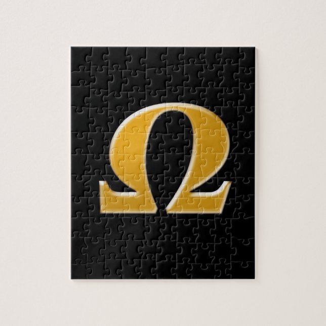 Puzzle Oméga grecque d'or - Symbole de la résistance (Vertical)