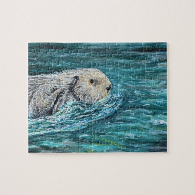 Puzzle Ooh Goody Lunchtime Sea Otter Peinture (Horizontal)