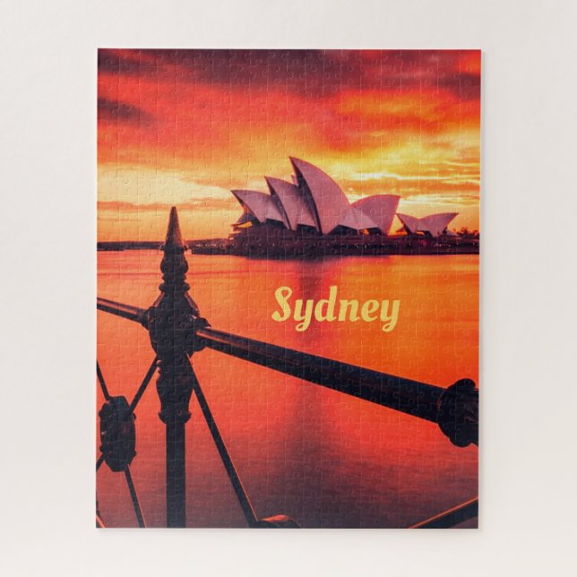 Puzzle Opéra de Sydney Australie Orange Sky (Vertical)