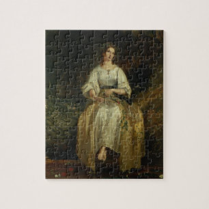 Puzzle Ophélie tissant ses guirlandes, 1842 (huile sur l