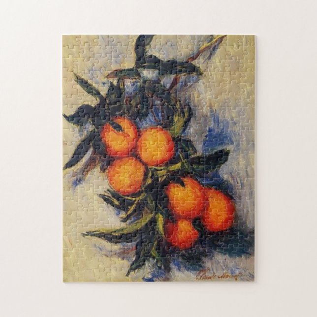 Puzzle Orange Branche Portant Fruit Monet Art (Vertical)
