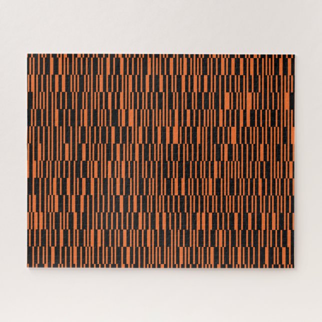 Puzzle Orange, cool, tendance, art graphique géométrique  (Horizontal)