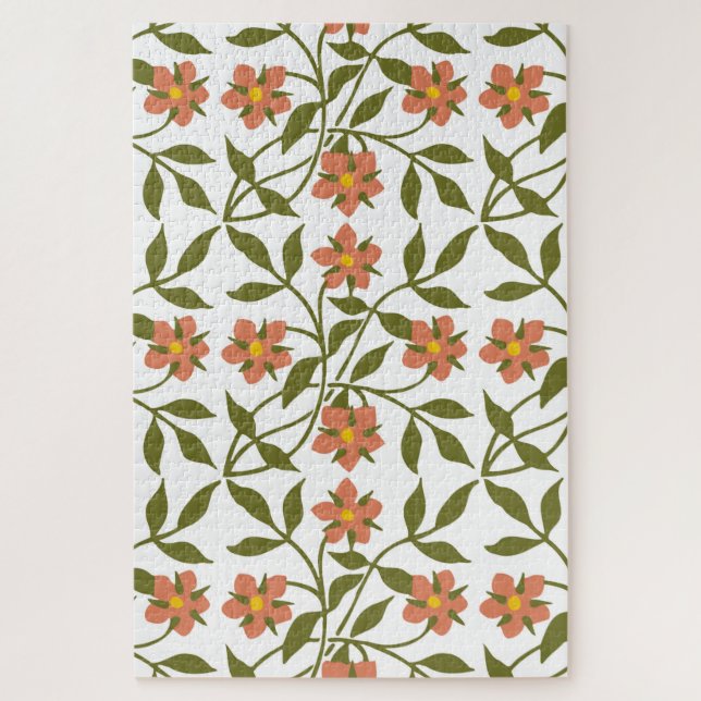 PUZZLE ORANGE FLEURS (Vertical)