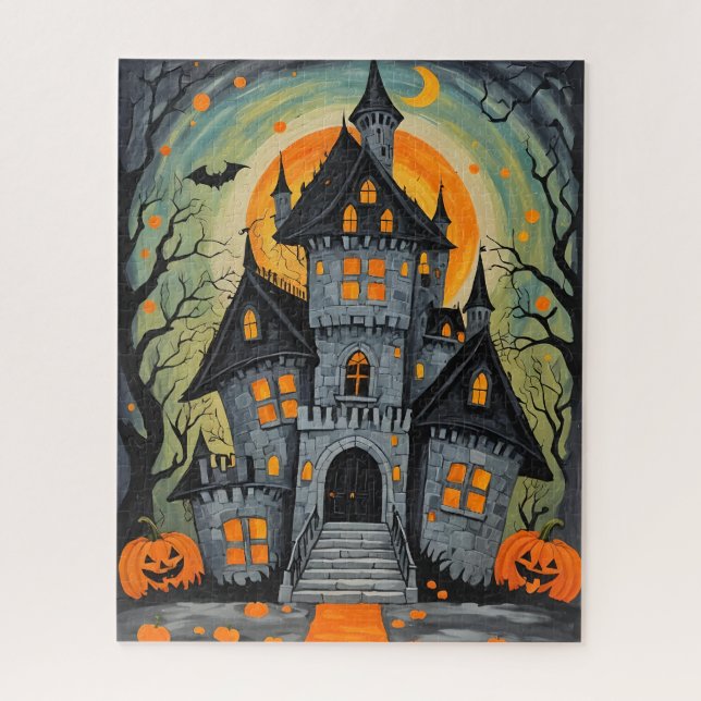 Puzzle Orange Glow Castle Jigsaw (Vertical)