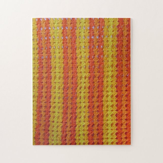 Puzzle - Orange Muscheln in Crochet (Vertikal)
