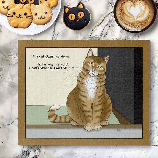 Puzzle Orange Tabby Homeowner Funny Cat (Créateur téléchargé)