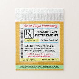 Puzzle Ordonnance drôle de retraite RX