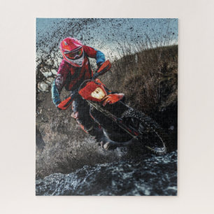 Puzzle oreiller de jet de motard de cross
