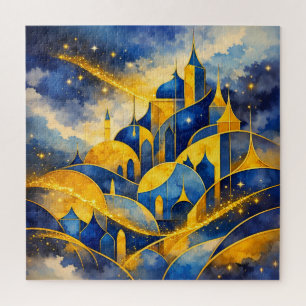 Puzzle Oreiller de jet Royal Abstract Fantasy Castle Wate