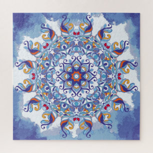Puzzle Ornement floral, design artistique.