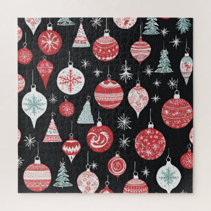 Puzzle Ornements de Noël Noir