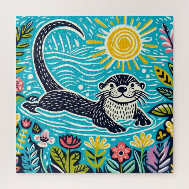 Puzzle Otter (Vertical)