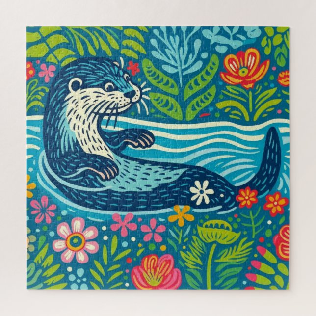 Puzzle Otter (Vertical)