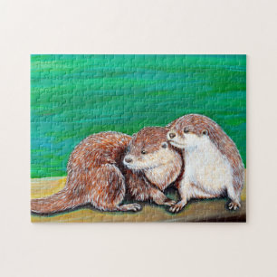 Puzzle Otter Best Friends Peinture